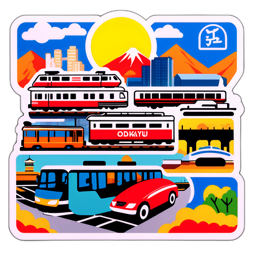 小田急テーマのデザインステッカー