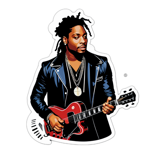 Наклейка з легендарним музикантом Д'Анджело