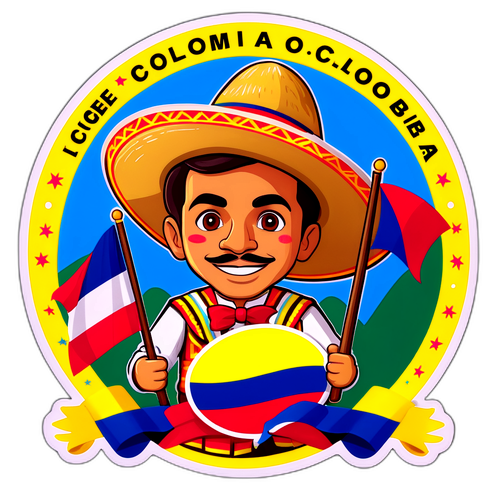Colorful Colombian Culture Sticker
