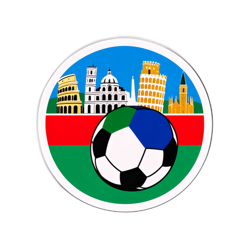 Stiker Pertandingan Sepak Bola Italia vs Estonia