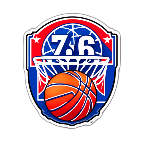 76ers Basketball Logo Sticker