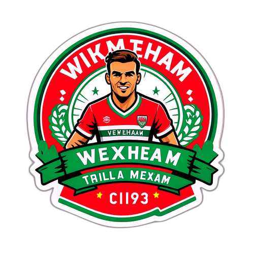 Vibrant klistremerke for Wrexham
