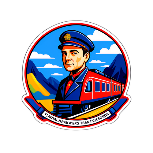 鉄道博物館にインスパイアされた電車のステッカー