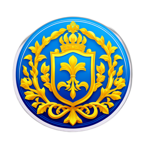 Наліпка з жовто-блакитним символом Мідаса