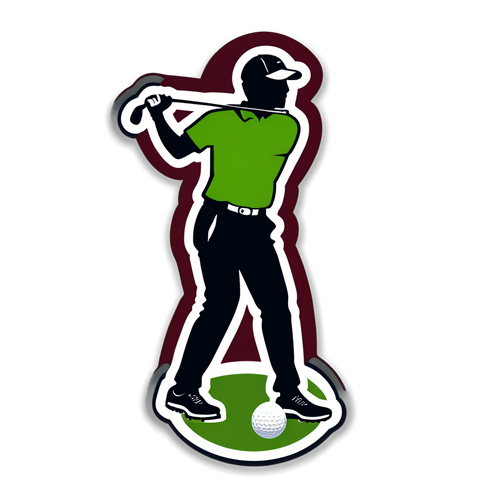 Unleash Your Inner Champion: Dive into the Olympic Spirit with This Stunning Golf Sticker!