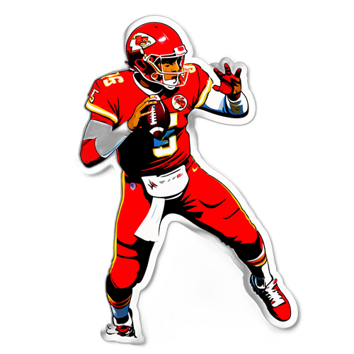 Ilustração do Quarterback Patrick Mahomes.