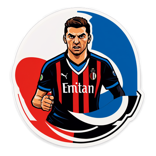 Stiker Persaingan Milan vs Inter