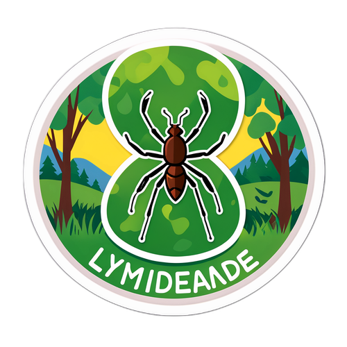 Sticker z motywem świadomości choroby z Lyme