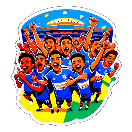 Arte divertida do jogo Vitória de hoje