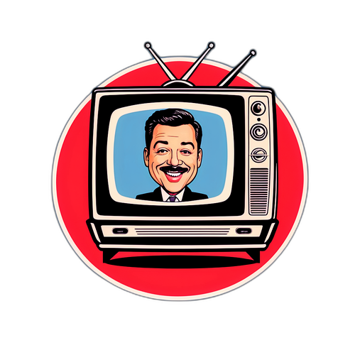 Stiker Retro Jimmy Kimmel
