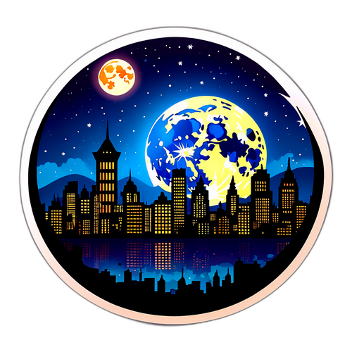 Stiker Supermoon yang Menawan