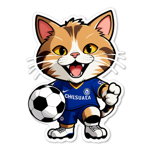 ¡El Gato Chelsea que Festeja la Victoria! ¡No Te Pierdas Su Fútbol Sorpresa!