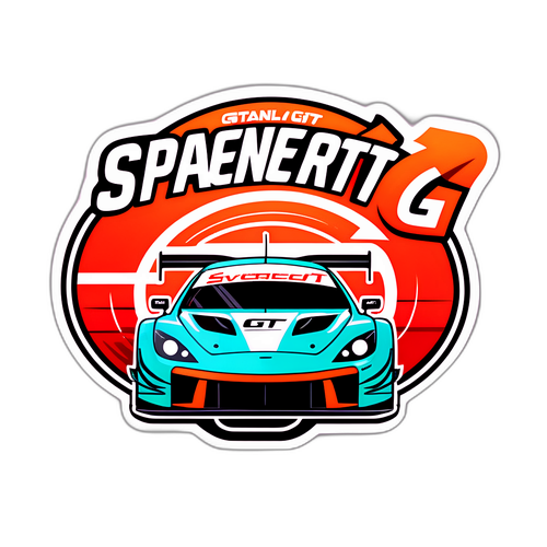 スーパーGTレースカーのスピードデザインステッカー