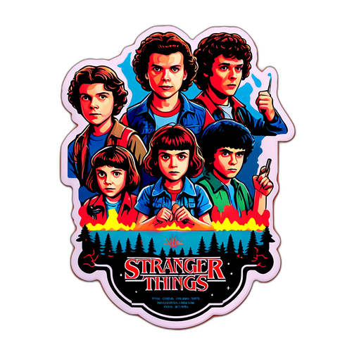 Autocolant retro din Stranger Things