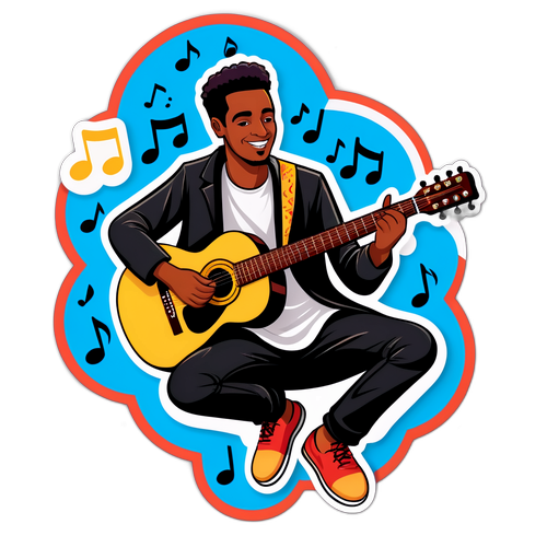Hamza Ighamane Jouant de la Guitare