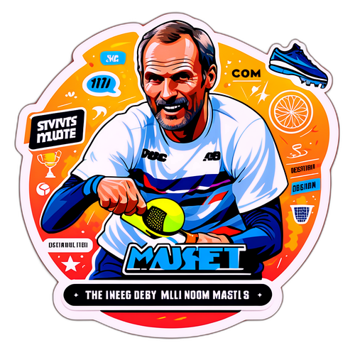 Sticker mit Thomas Muster in Aktion