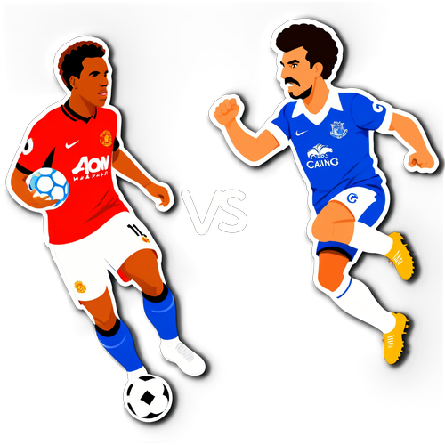 Stiker Tema Kompetisi Everton vs Man Utd