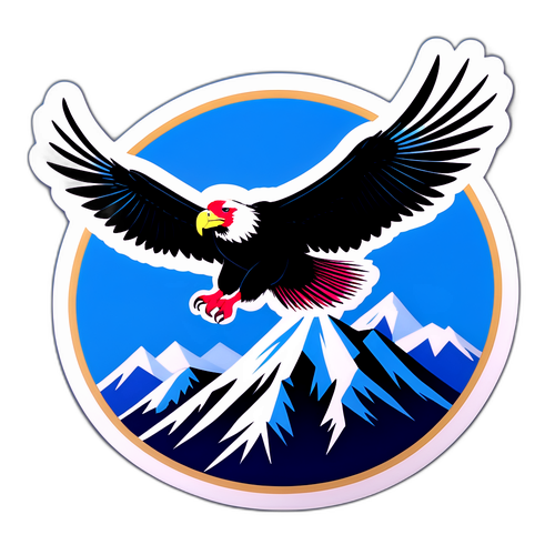 Un cóndor volando sobre montañas