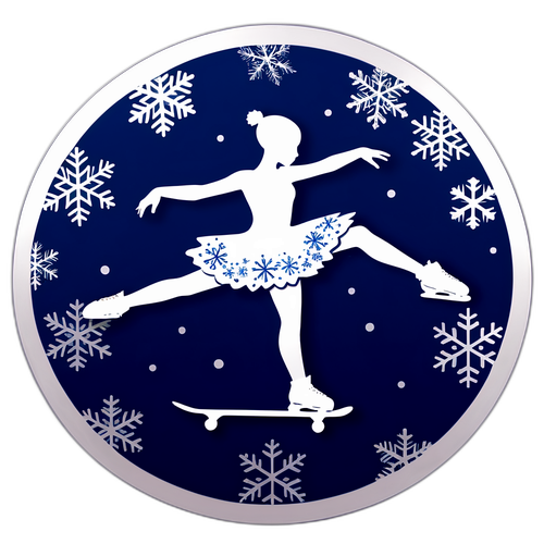 Sticker van een skater die een pirouette draait