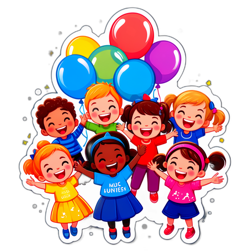 מדבקת דמות חמודה של מיכל הכתנה