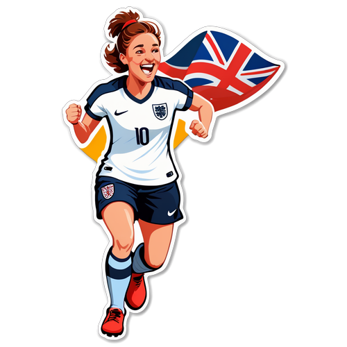 Unbelievable Joy! England Women Player Celebrates as the "Pride of the Nation" - A Must-See Sticker!