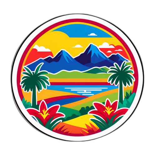 カラフルな風景デザインが表現するベネズエラ文化