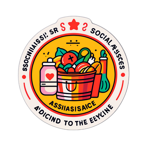 Stiker Simbol Bantuan Sosial