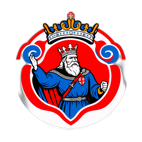 Regal klistremerke for Kong Harald