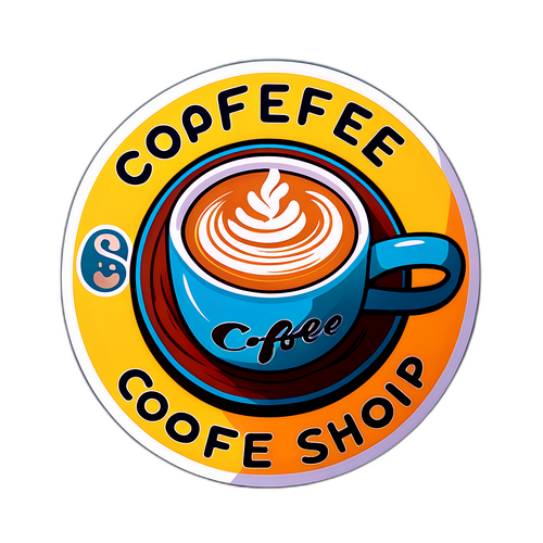 Thiết kế quán cà phê với hình ảnh trên cao của một quán cà phê bận rộn