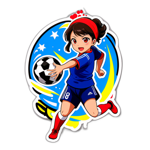 試合で活躍する茗子茶屋田のデザイン