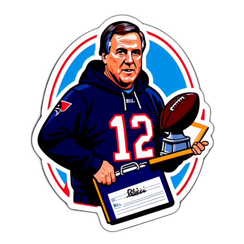 Retro-Inspired Bill Belichick Sticker