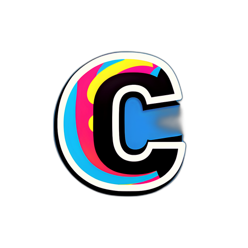 Minimalist na Sticker ng Leter 'C'