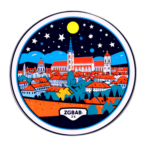 Panoramisk utsikt över Zagreb