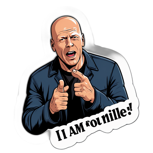 Bruce Willis - dynamická ilustrace akční scény