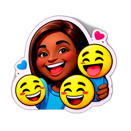 Autocolant cu Neti Sandu și emoții pozitive