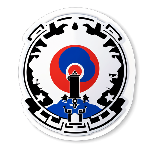 Sticker Representando a Lei Marcial na Coreia do Sul