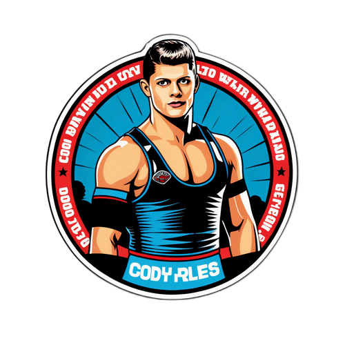 Adesivo in stile vintage di Cody Rhodes