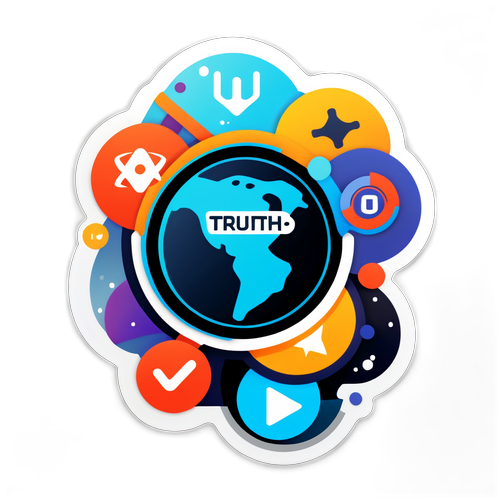 Лого "Truth Social" на фоні технологічних елементів
