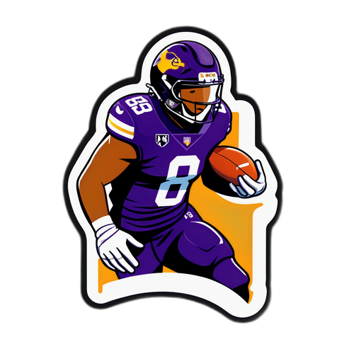 Stylized Jersey Number Sticker