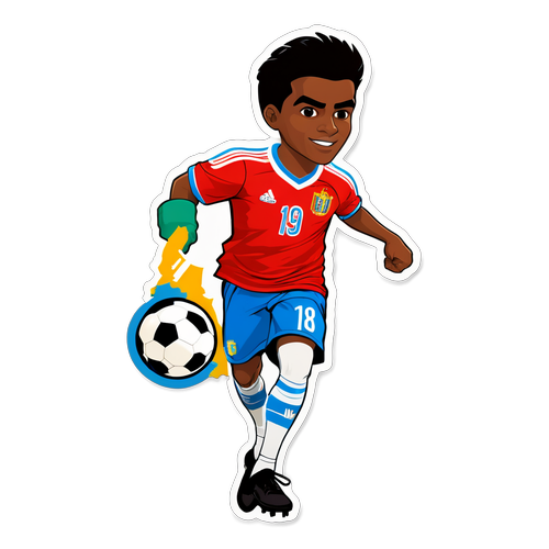 Sticker de Junior de Barranquilla con Barranquilla y detalles de fútbol