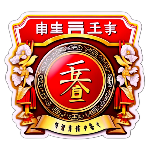 传统中国元素祝福贴纸