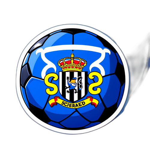 Nhãn dán logo Real Sociedad trên bóng đá cổ điển