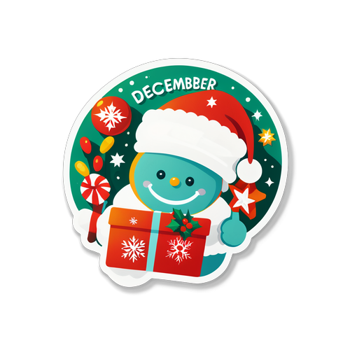 Sticker conmemorativo de las fiestas de diciembre 2024