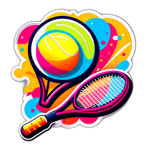 Thiết kế cây vợt và bóng tennis phong cách