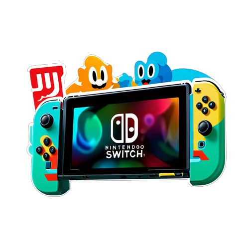 Farverig Nintendo Switch 2 Klistermærke