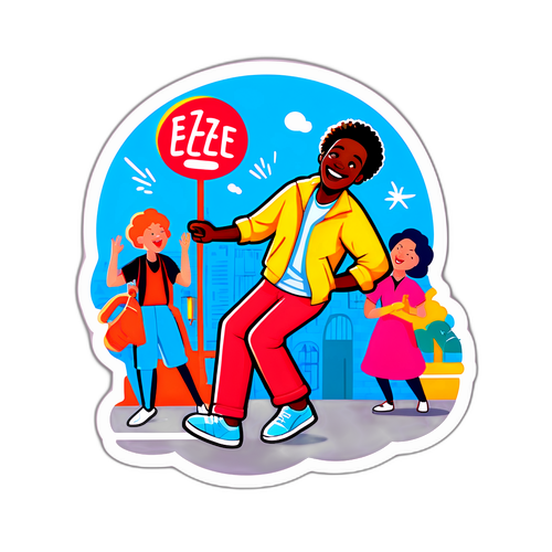 Artysta Eze grający na ulicy