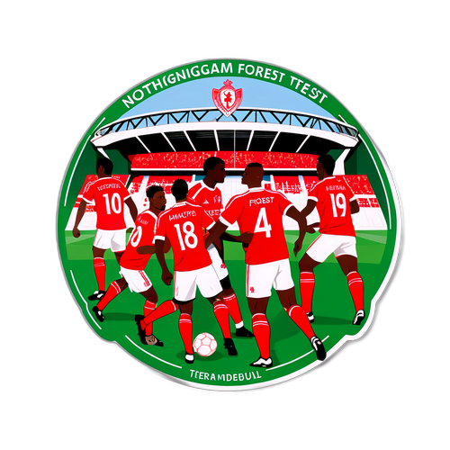 Σχεδίαση Αυτοκόλλητου της Ομάδας Nottingham Forest σε Δράση