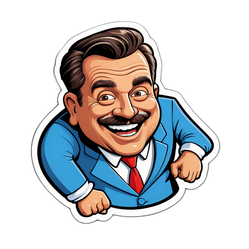 Grappige cartoon versie van Philippe Geubels