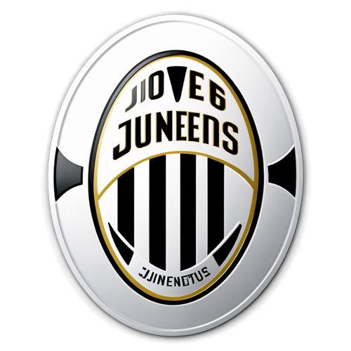 Adesivo Juventus em Fundo Preto e Branco