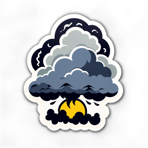 Stormy Vigilance: Wind Warning Sticker